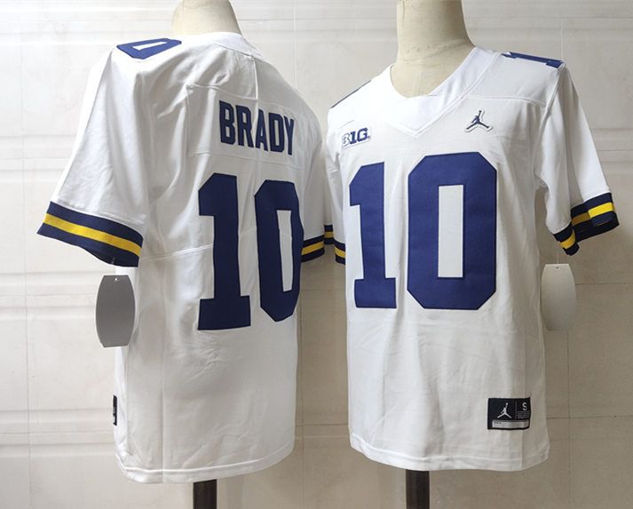 Men Michigan Wolverines 10 Brady White 2024 Vapor NCAA Jersey